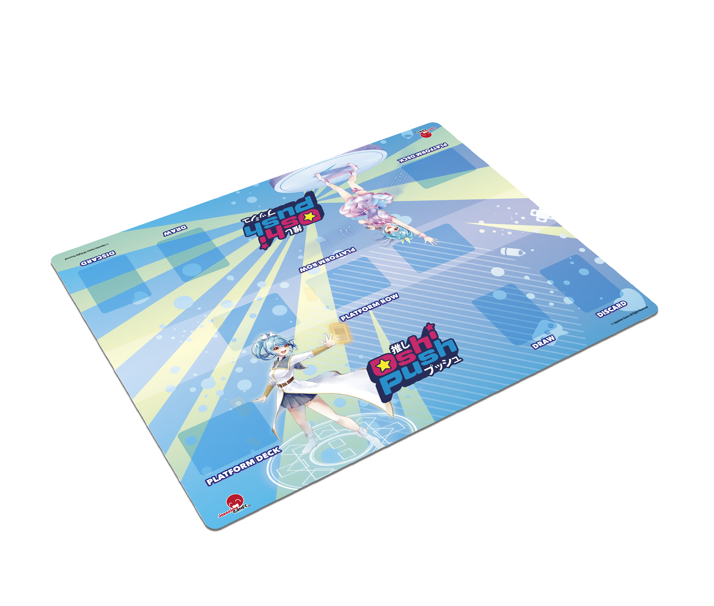 Oshi Push Hidden Links: Oversized Playmat 2-Player Set Up Akiko