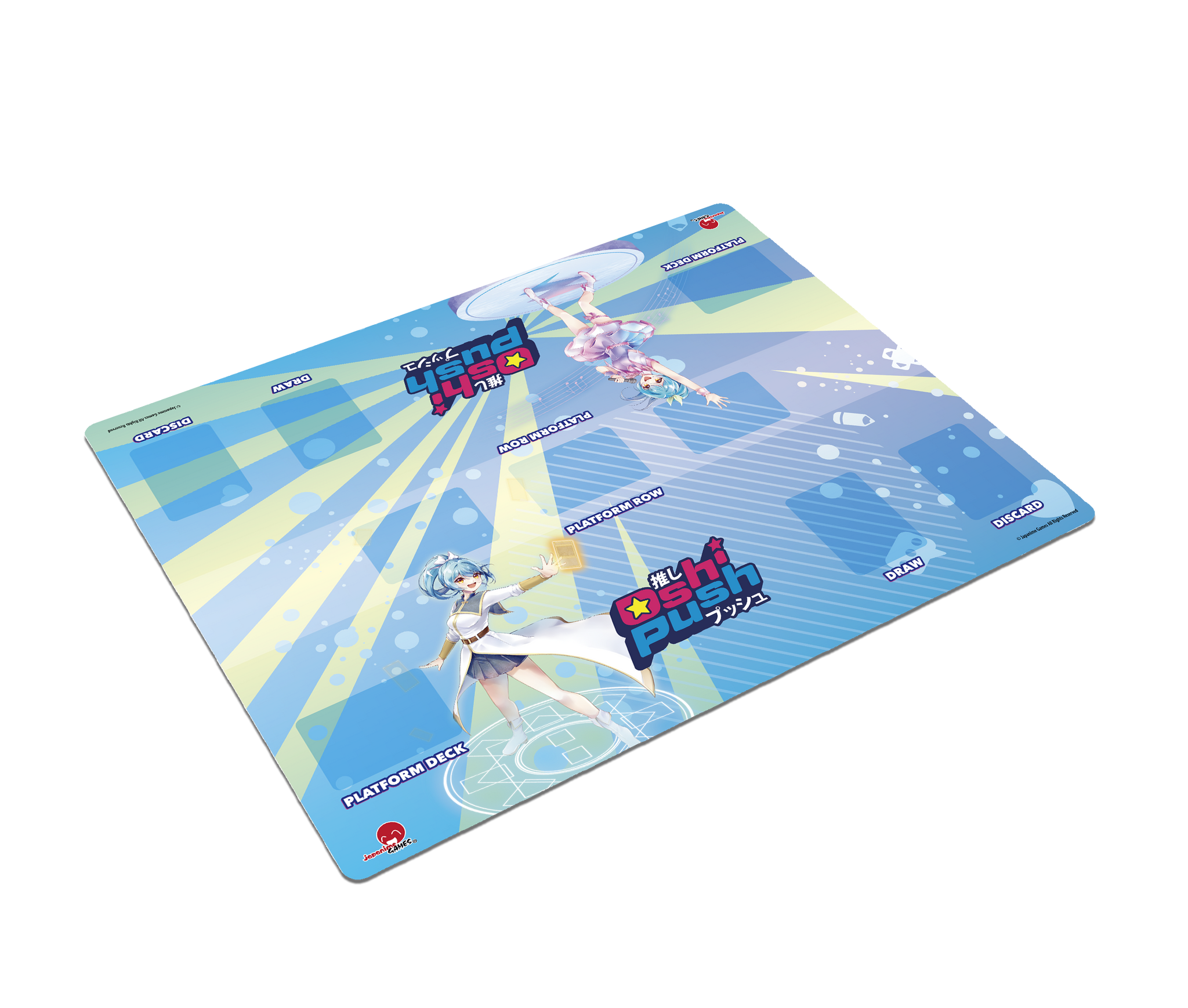 Oshi Push Hidden Links: Oversized Playmat 2-Player Set Up Akiko Edition