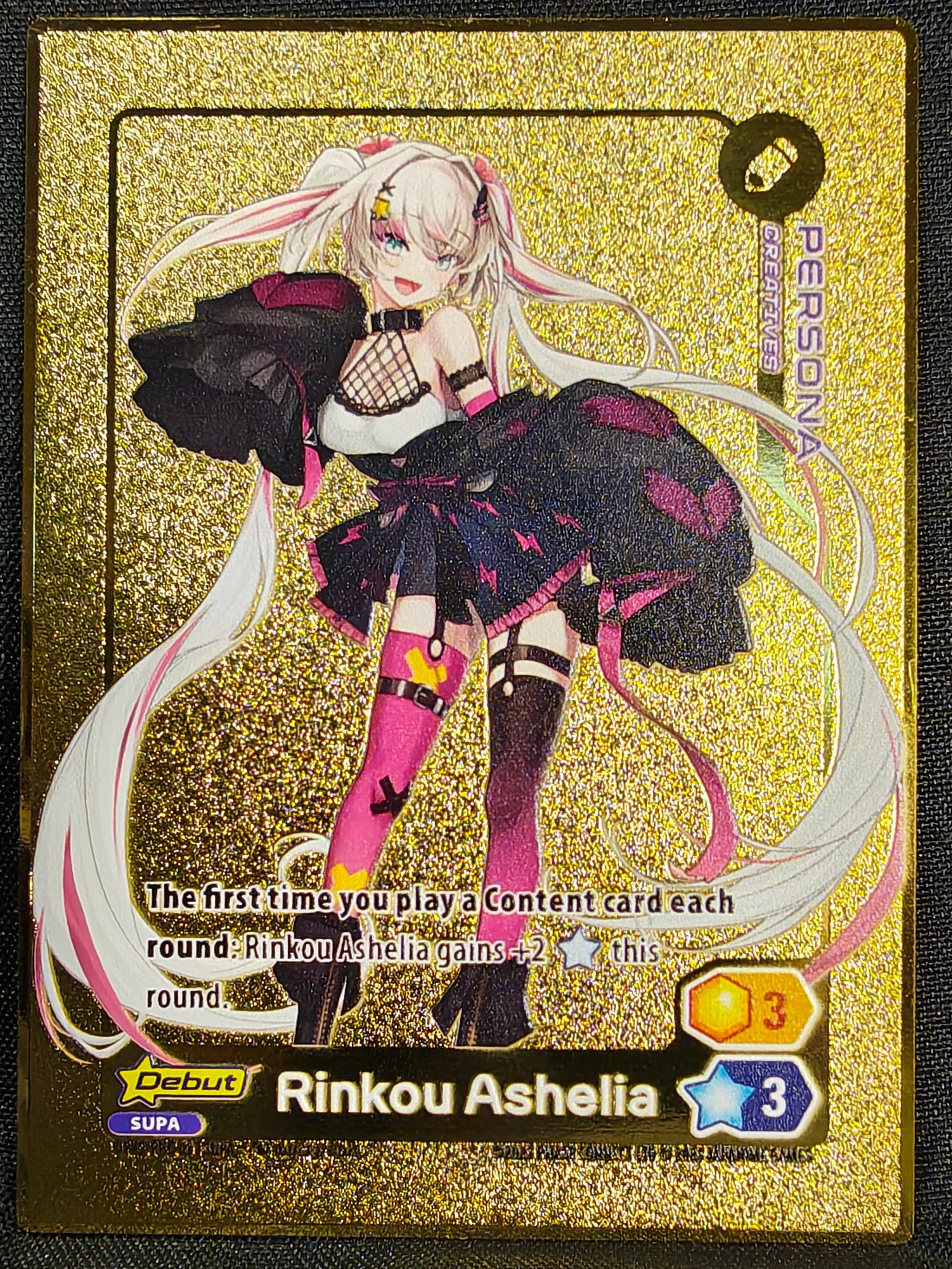 Oshi Push Phase Origins: Metal Card Rinkou Ashelia