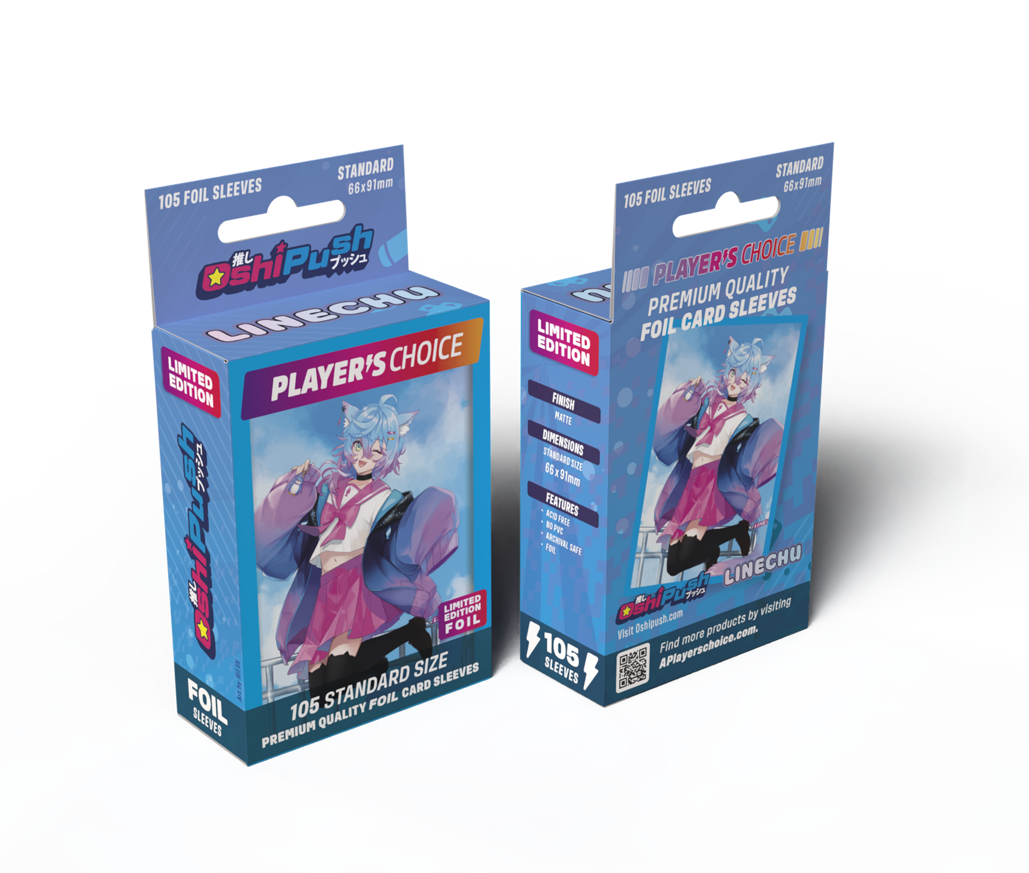Oshi Push Hidden Links: Premium Foil Sleeves LineChu - LIMITED EDITION