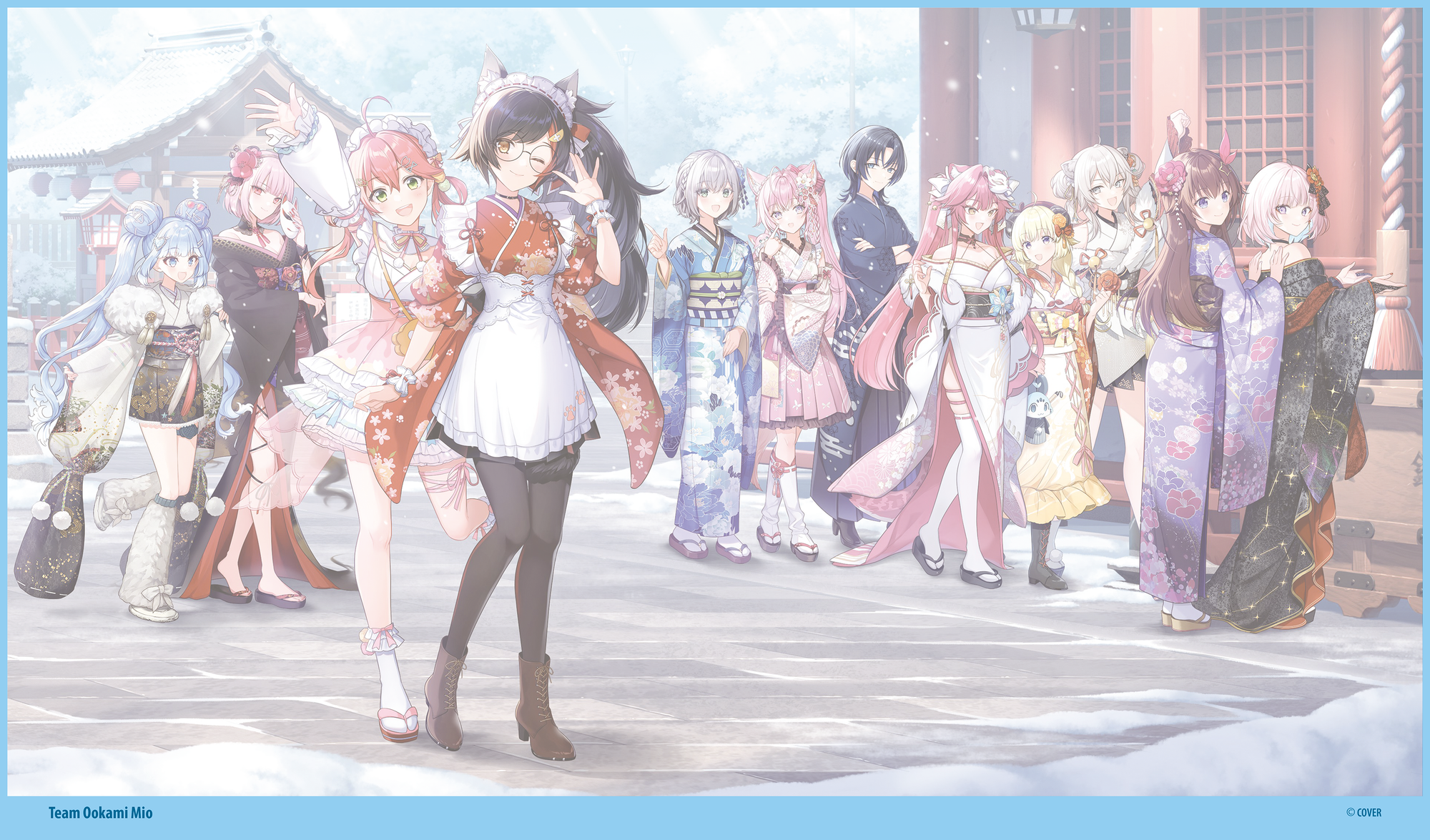 hololive Playmat - Team Ookami Mio