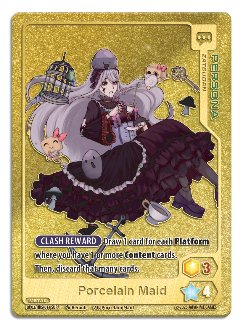 Porcelain Maid Metal Card