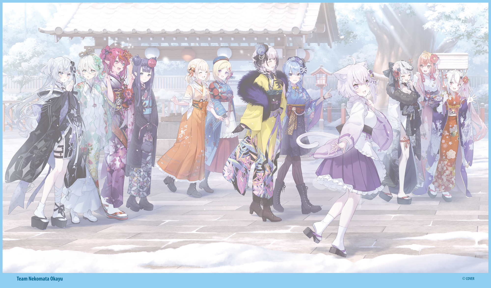 hololive Playmat - Team Nekomata Okayu