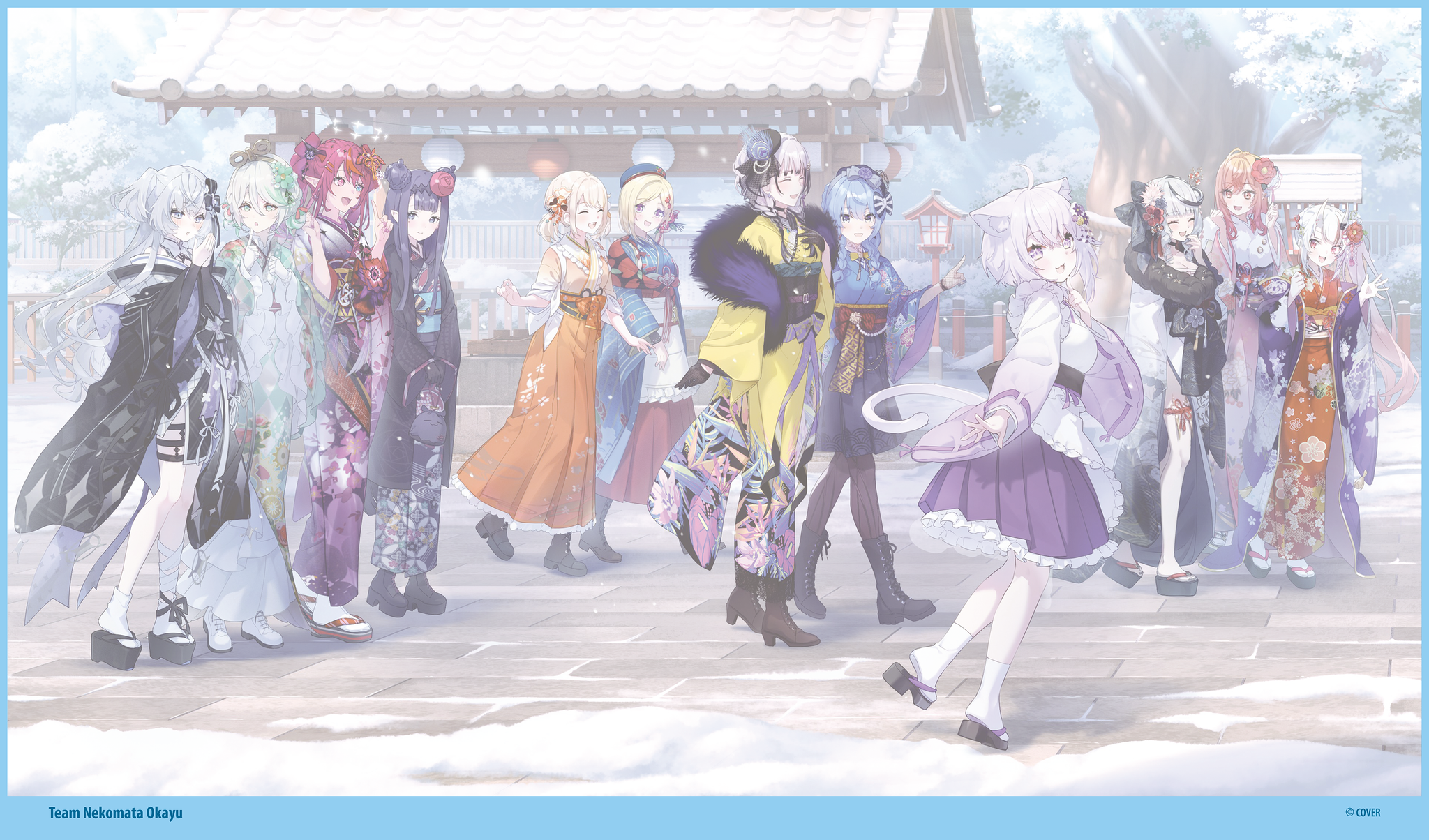 hololive Playmat - Team Nekomata Okayu