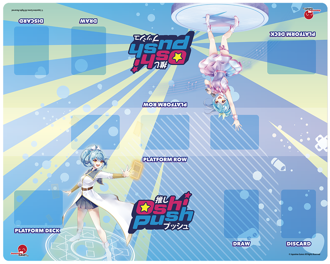 Oshi Push Hidden Links: Oversized Playmat 2-Player Set Up Akiko Edition