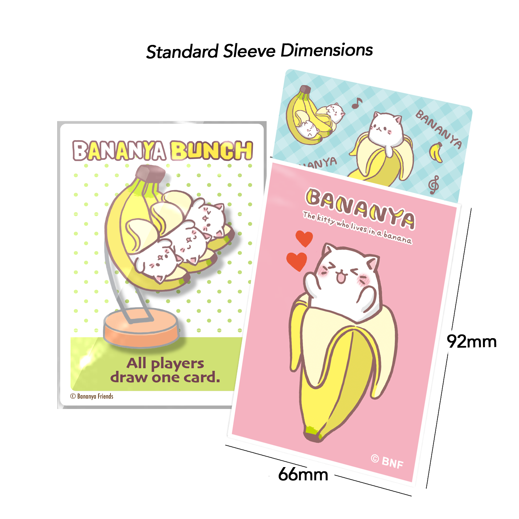 Sleeves - Officially Licensed Bananya Sleeves - Lovey Bananya (pink)