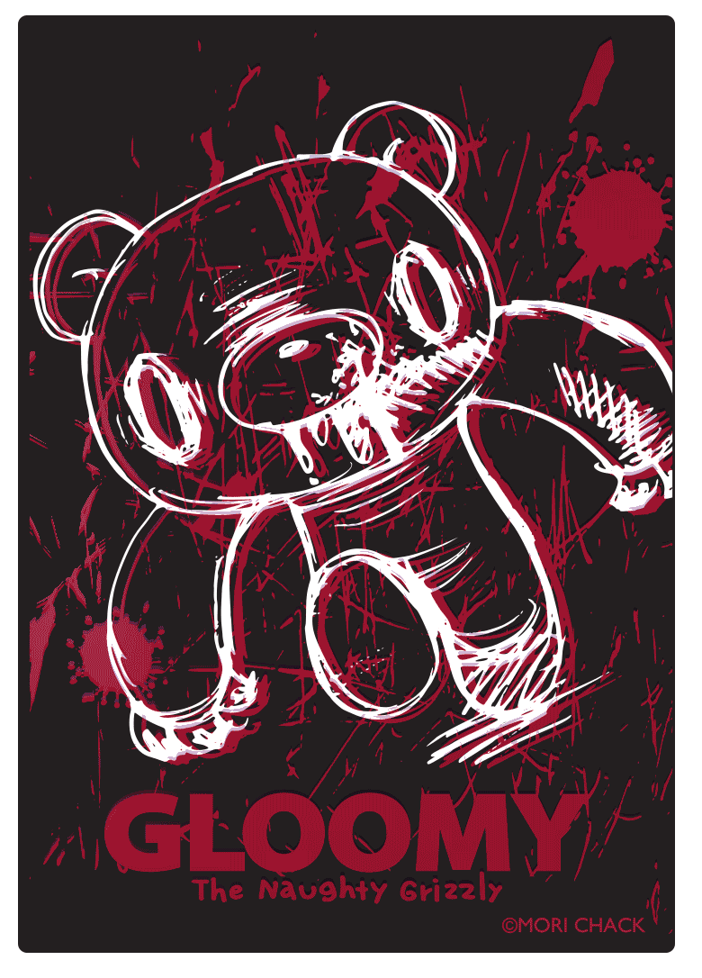 Officially licensed Gloomy Bear Foiled Standard Card Sleeves - Bloody