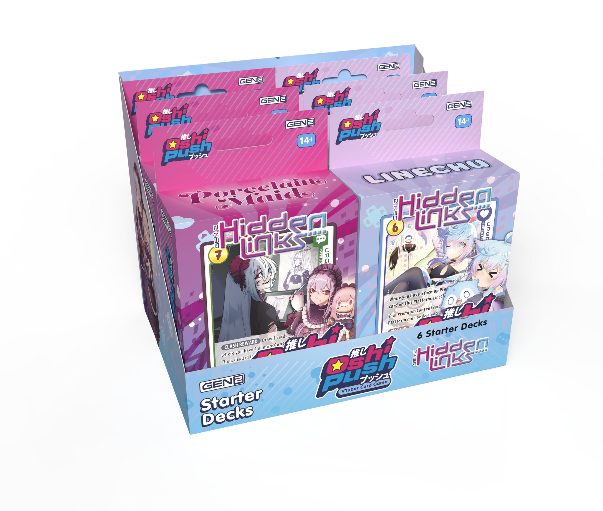 Oshi Push Hidden Links: Starter Deck Display