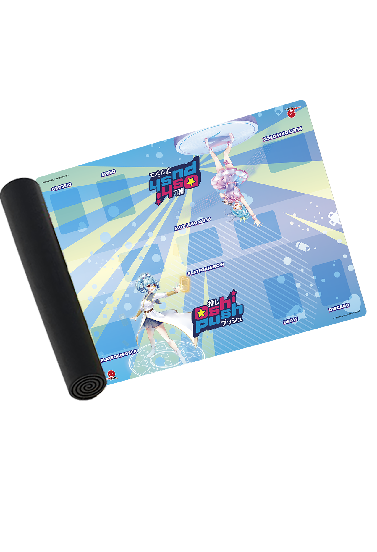 Oshi Push Hidden Links: Oversized Playmat 2-Player Set Up Akiko Edition
