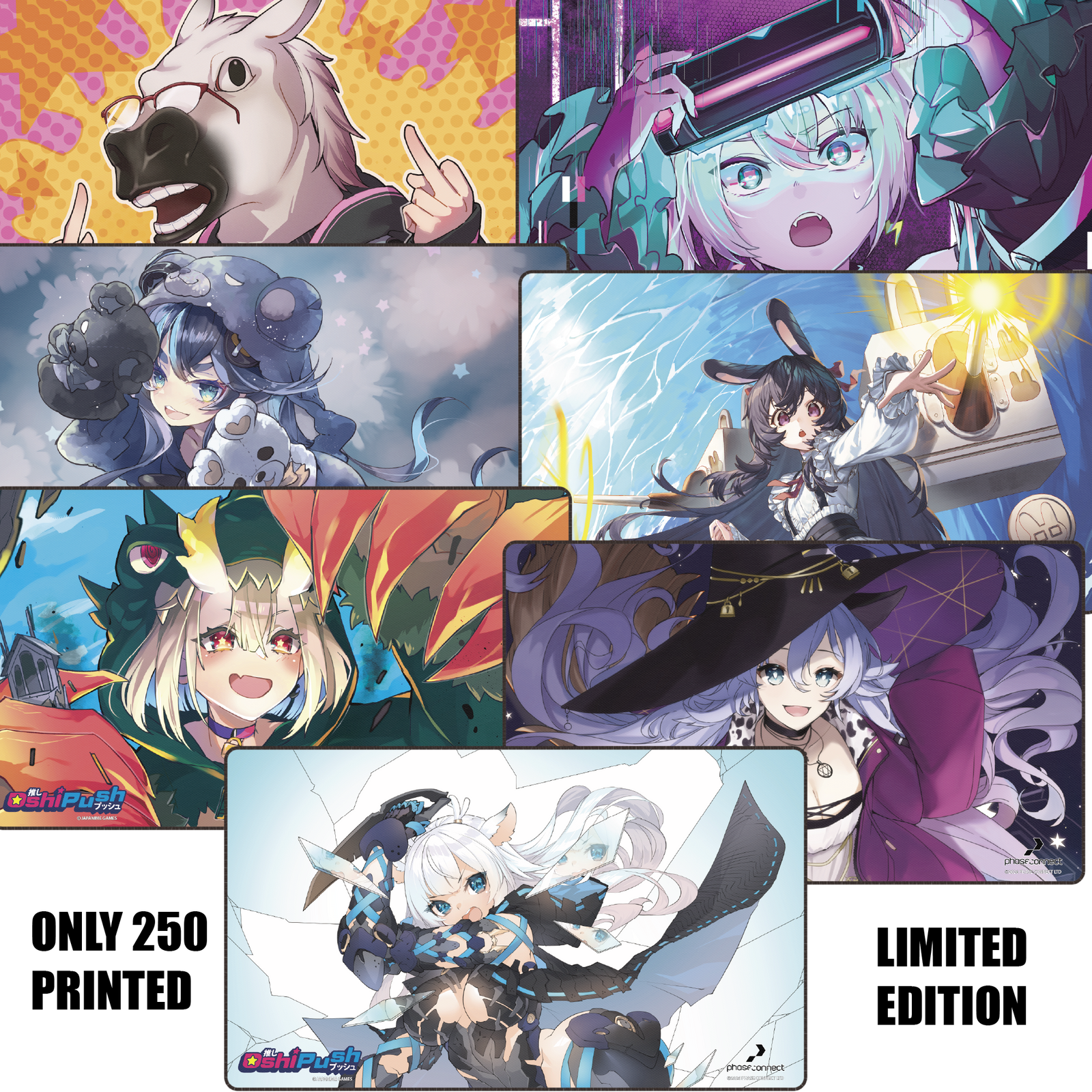 Oshi Push Phase Origins - KAMI Limited Edition Playmat Bundle - Complete Collection (7 Playmats)