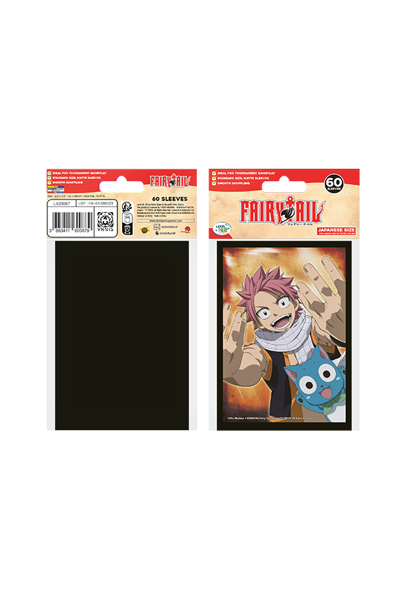 Sleeves - Officially Licensed Japanese Size Sleeves Heroes of Fairy Tail - Natsu & Happy