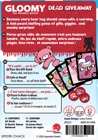 Gloomy Bear Dead Giveaway The Card Game